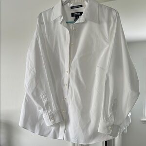 White Women’s Dress Shirt by Lands' End